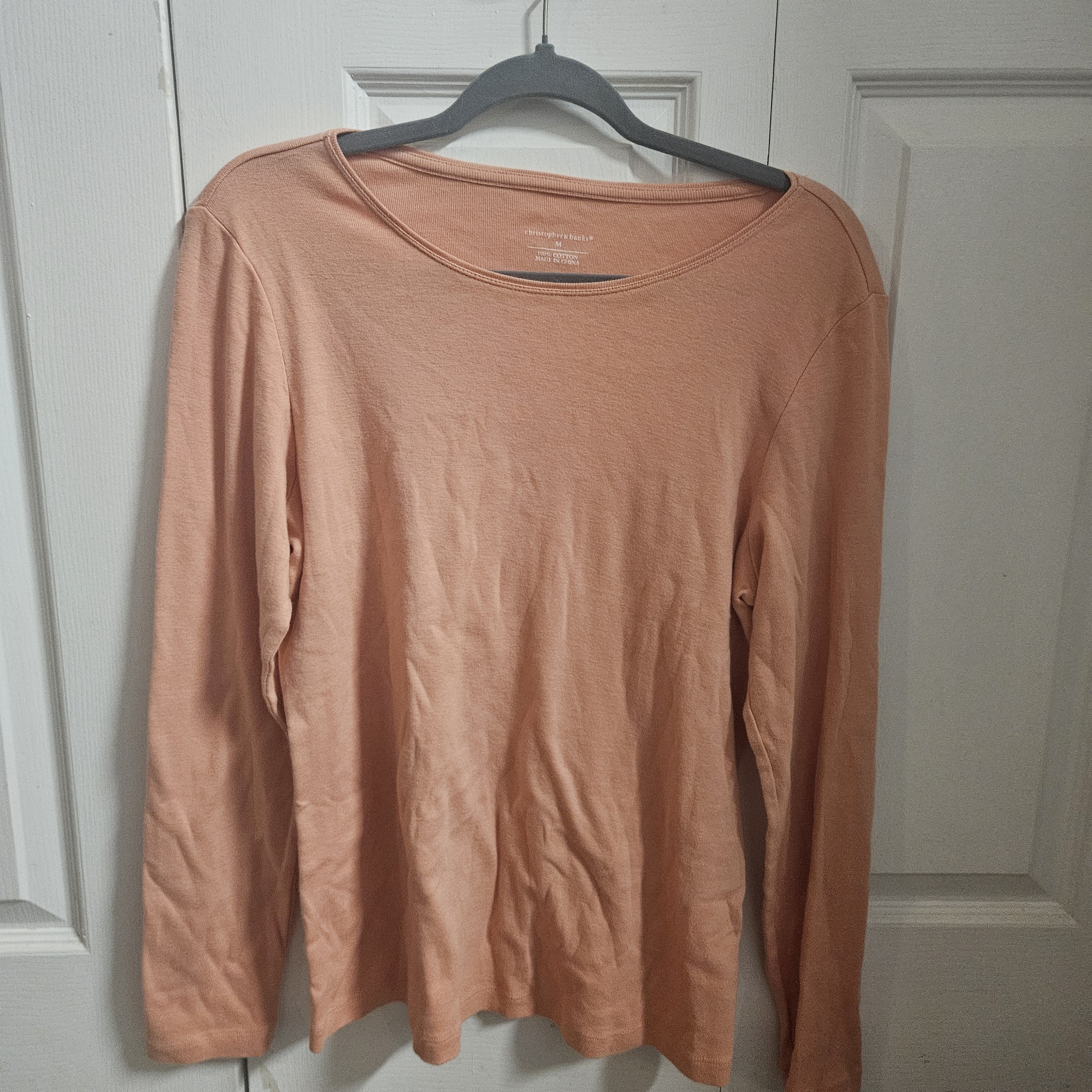Christopher & Banks Coral Long Sleeve Top